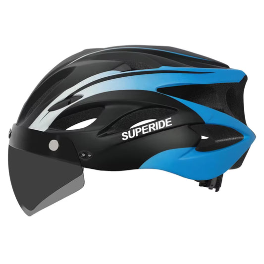 SUPERIDE – Casque de Vélo de Route Rechargeable avec Visière et Feu Arrière