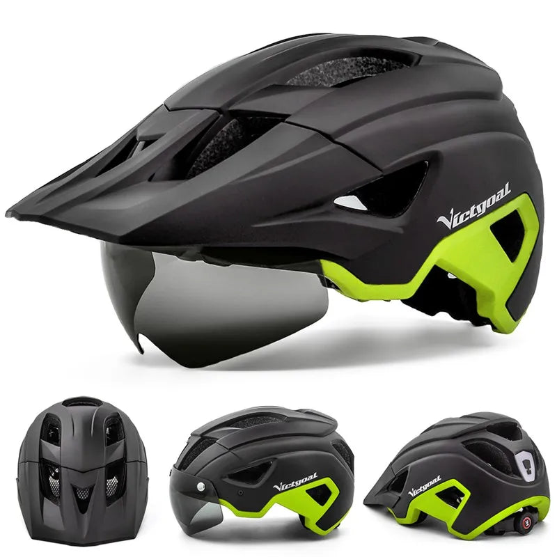 Test : casque VTT homme Victgoal avec visière et LED Test : casque VTT homme Victgoal avec visière et LED