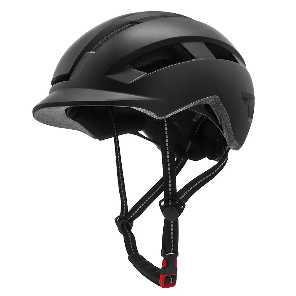 Casque Vélo Léger Avec Feu Arrière LED Et Visière Amovible - 21 Aérations, Taille 57-61 Cm
